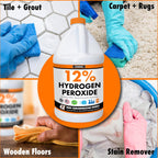 Chromex Hydrogen Peroxide 12 Percent Food Grade, 4x Power Concentrated Solution, 4 Gallons Dilute to 16 Gallons, Versatile Uses include Topical Care, Home, Kitchen, Bath Cleaner, Laundry, Whitening