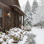 18" Outdoor Wall Light Fixtures Waterproofed Exterior Lantern W/Sturdy Rectangular Double Cage In Old Rust &Clear Tempered Glass,Sconce Mounted For House Patio,Front door,Porch,Garage Lighting 2Pack