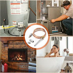 30Inch Thermocouple Compatible with Honeywell Water Heaters, CQ100A1039 Gas Furnaces Thermocouple for Twist-in, Clamp-in and Push-in Type Pilot Burners, Boilers Thermal Coupler Parts