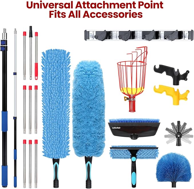 Fruit Picker Pole with Basket Segmented Fruit Picker Pole Tool for Apple Avocado Cherry Lemon Mango Orange Peach Picking(40-160")