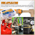 KOOTANS 18PCS Brass Hose Barb Fittings 90 Degree Elbow Barb to NPT Male Thread Adapter Kit 1/4" 5/16" 3/8" Barbed Air Hose Fittings with 30pcs Pipe Clamps for Water Fuel Air Line Connector Fitting