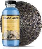 Brass Patina Solution - Brass Black Metal Finish to Blacken, Copper, Bronze Parts - Black Patina for Brass - 3.5 OZ
