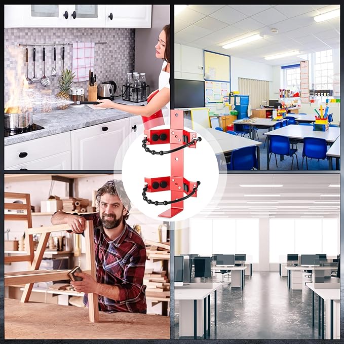 2 Pcs Fire Extinguisher Mount Bracket Adjustable, Supports up to 2.5 and 5lb, Heavy-Duty and Easy Installation, Ideal for Home, Truck, Rv, Boat, Commercial Use, Secure and Durable Holder