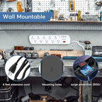 Long Power Strip, Multi Plug Outlet Extender Nikleb with 10 Outlets, Heavy Duty Extension Cord with 2 USB+1 Type C Ports, USB Plug Adapter Surge Protector for House, Garage, Patio, Basement