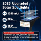 Solar Spot Lights Outdoor,2 Pack/56 LED Outdoor Lights for Yard Waterproof IP68, 4 Lighting Modes Solar Landscape Spotlights, Auto On/Off Solar Powered Flood Lights Garden Pathway,Warm White