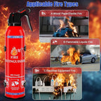 1 Pack ABC Dry Chemical Fire Extinguisher, Portable Dry Powder Fast-Acting Fire Extinguishers with Mount, Suitable for Home, Car, Boat, Truck, Electrical, Grease Fires