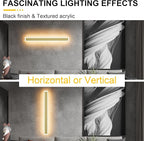 Aipsun Outdoor Wall Sconce 30W LED Modern Porch Patio Wall Light Fixture Gold Exterior Wall Lights Long Strip Frosted White Acrylic 3000K for House Living Room Corridor(2 Packs)