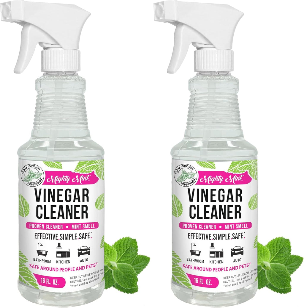 Mighty Mint Vinegar Cleaner, All-Purpose Spray, Spearmint Scent, 16oz (Pack of 2)