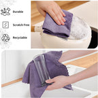 80 Pack Microfiber Cleaning Cloth Roll,Lint Free Rags & Tear Away Reusable Towels Washable Scratch,Ultra Absorbent Dish Rags(12" x 12") for Car Kitchen Home Garage-Dark Purple