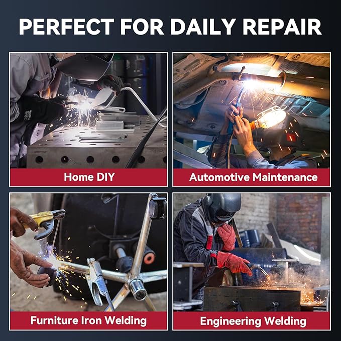 ARCCAPTAIN 250A MIG Welder, 110V 220V Gas MIG/Gasless MIG/Stick/Lift TIG/Spool Gun/Spot 6 in 1 Welding Machine Aluminum Welding Machine Professional Welder Machine with Large LED Display