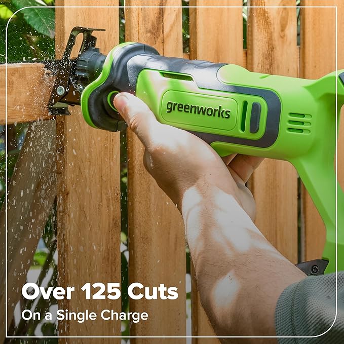 Greenworks 24V Cordless Brushless 8PCs Combo, Drill+Impact Driver+Circular Saw+Recip Saw+Jig Saw+Sander+Flashlight+Oscillating Tool (2) 2.0Ah+4.0Ah Batteries (24,000mAh Power Bank) 65W USB-C Charger
