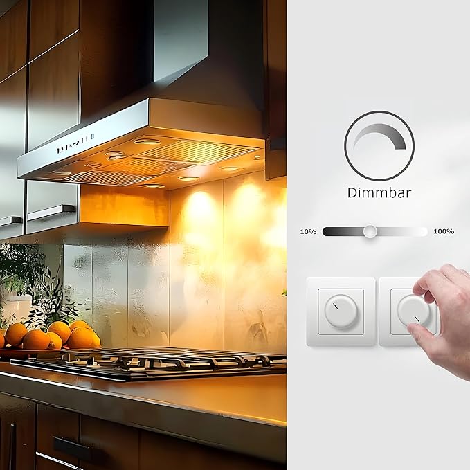 Par20 Halogen Flood Light Bulb, 50W 120V PAR20 Light Bulb, Dimmable, E26 Base, 2700K Warm White, 3000 Hours for Indoor Range Hood, Track Oven, Ceiling Can Lamp（6Pack）