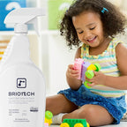 BRIOTECH Sanitizer Disinfectant Hypochlorous Spray, Kill 99.99% of Viruses & Bacteria, Control Mold, Eliminate Odor, Gentle for Nursery & Play Rooms, Food Contact Surface Sanitizer, 32 fl oz Refill