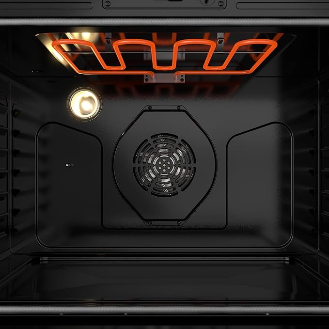 KoolMore 36 in. Professional Induction Oven Range with 11 Kw, Polished Glass Ceramic Cooktop, 7.8 Kw True Convection Oven, 6 Cu. Ft. Capacity, 240 Volts, CSA Certified in Stainless-Steel