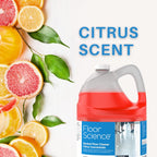 Diversey CBD540441 Floor Science Professional Neutral Floor Cleaner, 1 Gallon Concentrate - Makes Up to 129 Gallons, Citrus Scent (4 Pack)