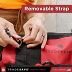 TRADESAFE Lockout Tagout Bag for Loto Devices - Polyester Canvas Lock Out Tag Out Kit Bag, Heavy Duty Tool Bag Organizer, 16-1/2 x 8-1/2 x 11-1/2 inches