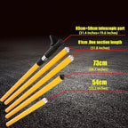 13.8 Ft/4.2 M Laser Level Pole, Multi functional fine-tuning gimbal, 1/4adapter, 5/8 "-11 nut for rotary and linear lasers