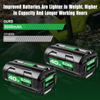 8000mAh Replacement Battery for Ryobi 40V Battery OP4015 OP4050A OP4040 OP4050 OP40201 Compatible with Ryobi 40V Cordless Power Tools (2pack)