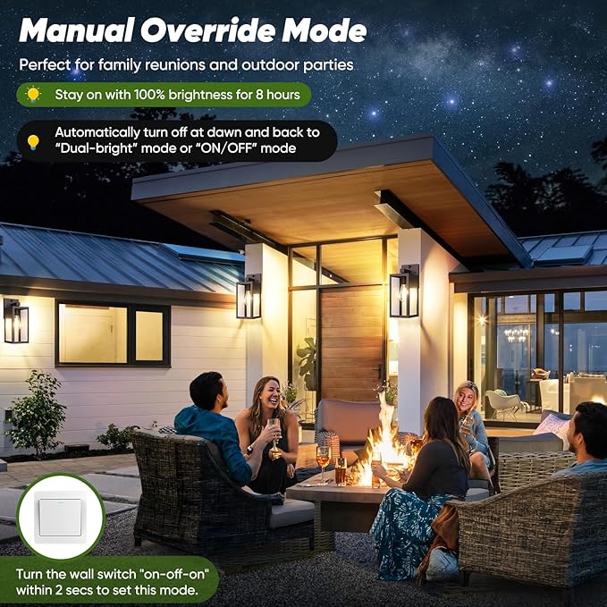 Upgraded Motion Sensor Outdoor Wall Light, 13” Dusk to Dawn Porch Light Outdoor Wall Sconce Lantern, 3 Lighting Modes Exterior Lighting Fixture Wall Mount, Outside Light for House Garage Patio, Brown