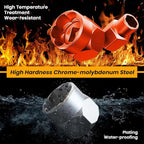 Impact Bolt & Nut Remover Set,14 Pieces Bolt Extractor Tool Set, 3/8" Drive Impact Bolt & Nut Remover Socket Tool Kit, Stripped For Damaged, Frozen, Studs, Rusted, Nuts & Screws, Tools Gifts for Men