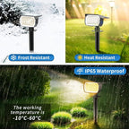 Solar Spot Lights Outdoor 6 Pack, [46 LED/3 Modes] Solar Landscape Spotlights Waterproof, 2-in-1 Auto On/Off Solar Powered Lights for Outside Yard Garden Wall Pathway(Warm White)