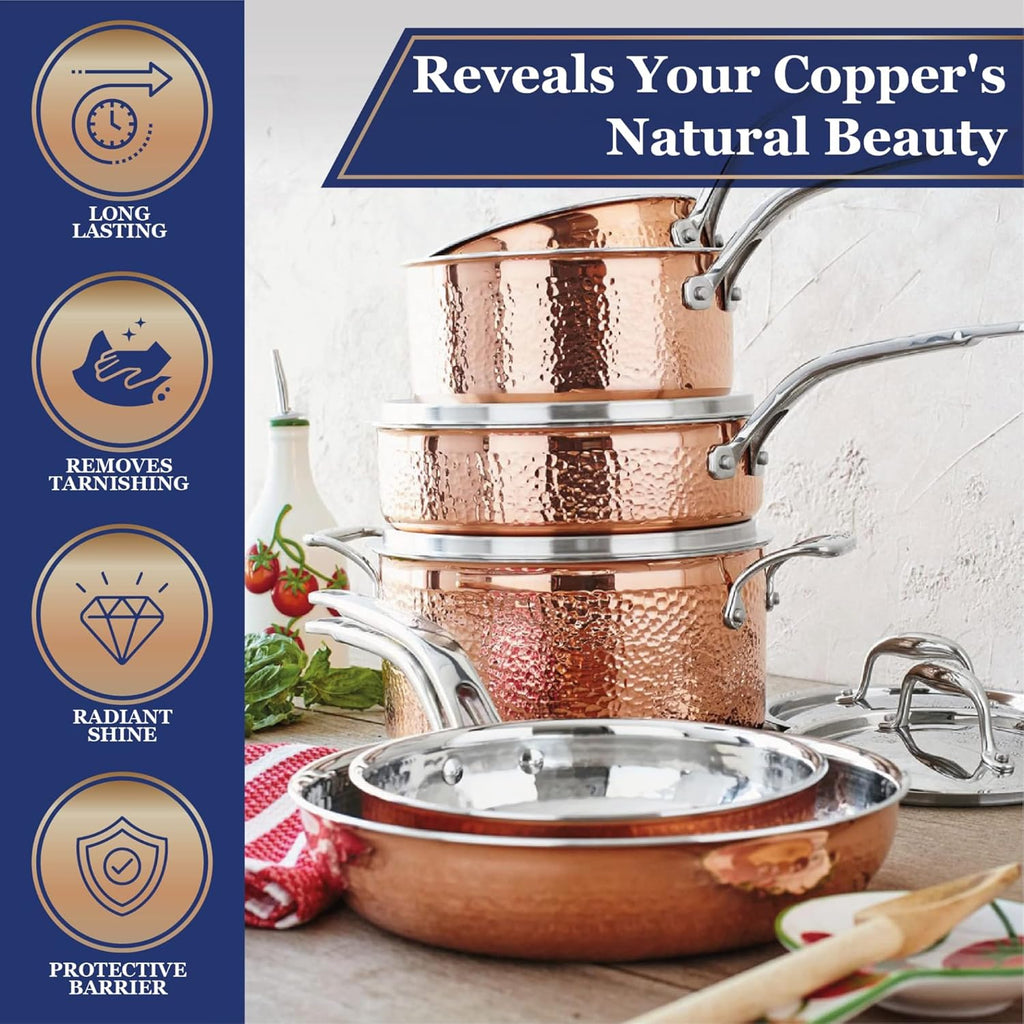 Goddard's Copper & Brass Polish, Copper Cleaner & Brass Cleaner for Long-Lasting Shine, Metal Polish for Pewter, Chrome & More, Metal Polishing Compound (7oz)