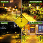 Solar Pathway Lights Super Bright 200 lumens with 2-in-1 Warm White and Daylight Modes, Solar Lights Outdoor Waterproof for Yard, Path, Sidewalk, Driveway or Walk Way Light(2 Pack)
