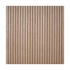4ft x 4ft Unfinished White Oak Veneer Flexible Tambour Wall Panel with 1/2" 30-Degree Groove Slats, Flexible & Customizable