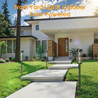 Solar Pathway Lights Outdoor 6 Pack, Bright & Taller Solar Lights Outdoor Waterproof, Auto On/Off 15Hrs+ Morden Path Light Solar Powered Landscape Lights for Yard Garden Walkway Driveway Lawn