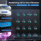 iSpring Sparkling Water Maker with UV, Hot & Cold Countertop Reverse Osmosis Water Filter, PFAS & TDS Removal, Real-Time TDS Monitor, Fits Standard Screw-in CO₂ Cylinders, Model# RCD100SPKHC