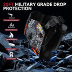 ARCCAPTAIN Welding Helmet Auto Darkening, 1/1/1/1 True Color Welding Hood, 4 Arc Sensor 1/25000s Response Time Solar Powered Weld Hood Helmet HSH-S800 Skeleton Knight