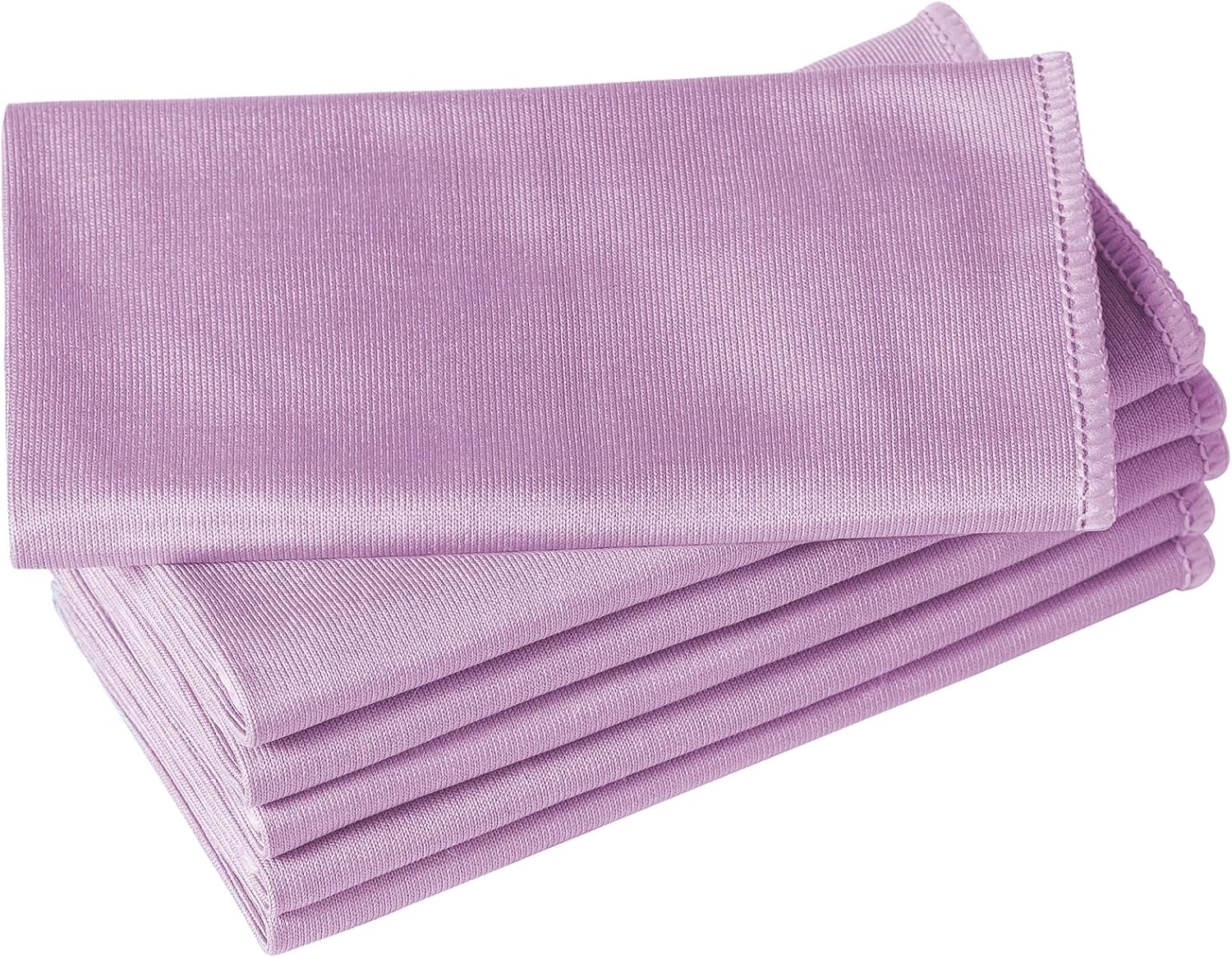6 Pack Microfiber Glass Cleaning Cloth, 16 Inch X 16 Inch, Lint Free Quickly Clean Window, Glasses, Windshields, Mirrors, and Stainless Steel, Pink