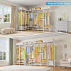 VIPEK V70 Extra Large Clothes Rack Heavy Duty Clothing Rack, Freestanding Wardrobe Metal Closet for Hanging Clothes, Bedroom Organizer and Storage, Max Load 1670lbs, White