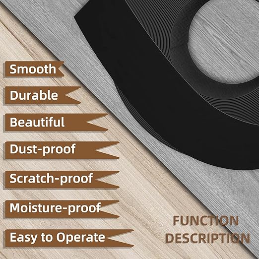 GSCIT Club Black Melamine Edge Banding, 7/8 inch x 500ft Edge Banding with Hot Melt Adhesive Pre-glued Cabinet Edge Banding Flexible Black Veneer Edging for Plywood