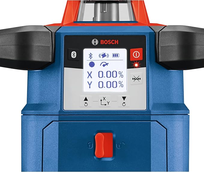 BOSCH GRL4000-80CHVK-S REVOLVE 18V Connected Self-Leveling Horizontal/Vertical Rotary Laser Kit, Includes Tripod, Grade Rod, Receiver, Battery Adapter, 4 D Batteries, Carrying Case, & Accessories