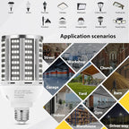 65W LED Corn Light Bulb 2 pack(650W Equivalent ) ,E26/E39 Commercial Grade 7800LM Medium Daylight 5000K Mogul Base LED Lamp,Large Area Lights For Outdoor Indoor Garage Warehouse Factory Bay Light