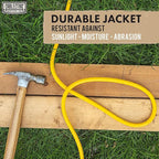 12 Gauge Outdoor Extension Cord 75 ft, 12/3 Heavy Duty Extension Cord 3 Prong Lighted End 75 Foot, SJTW Weatherproof Industrial Electrical Cable for Major Appliances, Proudly American Brand