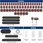 WORKPRO 476PCS Rotary Tool Accessories Kit, Rotary Tool Bits for Easy Cutting, Sanding, Grinding, Carving, Polishing, Drilling and Engraving