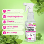 Mighty Mint Vinegar Cleaner, All-Purpose Spray, Spearmint Scent, 16oz (Pack of 2)