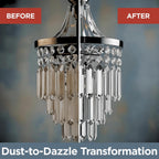 Sparkle Plenty Chandelier Cleaner Drip Dry Spray No Wipe - Dust Remover & Streak Free Glass Cleaner Spray for Chandeliers Crystals & Window Screen Surface - All Purpose Cleaning Supplies (32 oz)