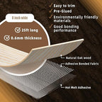 GSCIT Club Oak Wood Veneer, 8 inch x 25ft Wood Edge Banding Pre-glued Flexible, Veneer Tape Banding for Cabinet Repair Furniture Restoration