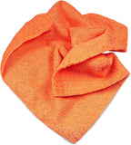 Eurow 200GSM Microfiber Cleaning and Drying Cloths with Dispenser Box, Reusable, Streak-Free, Scratch-Free, Ultra Absorbent, Edgeless for All Surface Types, 12x12in, 50-Pack, Orange