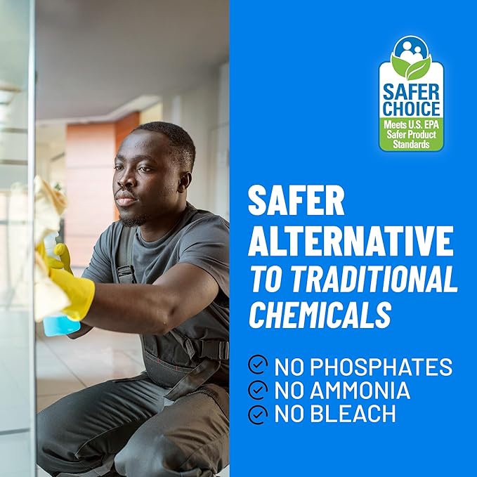 CLR PRO Heavy Duty Bleach-Free Mold and Mildew Stain Remover, 1 Gallon Bottle, Unscented Multi-Surface Stain Remover, Works on Tile, Wood, Concrete, Glass and More