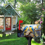 Summer Bird Floral Mailbox Covers Magnetic Oversized Spring Bluebirds Flower Mailbox Cover Large Size 21x25.5 Inch Mailbox Wraps Outdoor Decoration Post Letter Box Cover for Garden Yard