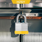 Padlocks Keyed Alike, Pack of 60, Laminated Steel Keyed Lock (1-9/16", 40mm), Padlocks with Same Key, Normal Shackle, for Toolbox, Locker & StorageUnit or More