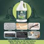 Enzyme Carpet Cleaner - Enzyme Carpet Shampoo (1gal) - Carpet Cleaner Solution to Eliminate Tough Stains & Neutralize Odors - Removes Dog, Cat, All Pets Urine- Use with All Machines