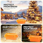 SockitBox – The Original Weatherproof Connection Box – Indoor & Outdoor Electrical Power Cord Enclosure for Timers, Extension Cables, Transformers, Power Strips, Lights, Tools & More – Small – Orange