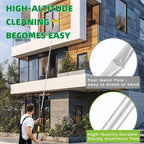 Professional Window Squeegee with Telescoping Extension Pole, 2 in 1 Shower Cleaning with Telescopic Pole, 360'' Extension Washing Tool with Rotating Head for Indoor/Outdoor High Window Glass