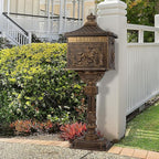 Polar Aurora Mailbox Cast Aluminum Bronze Mail Box Postal Box Security Heavy Duty New