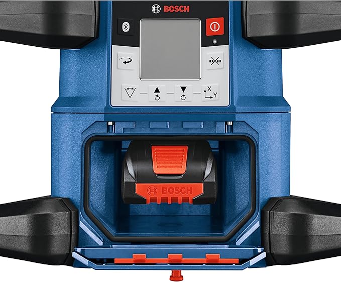 BOSCH GRL4000-80CHVK REVOLVE 18V Connected Self-Leveling Horizontal/Vertical Rotary Laser Kit, Includes CORE18V 4 Ah Battery & Charger, Tripod, Grade Rod, Receiver, Carrying Case, & Accessories